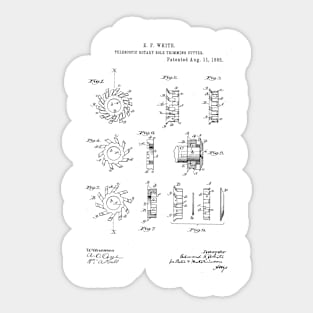 Telescopic Rotary Sole Trimming Cutter Vintage Patent Hand Drawing Sticker